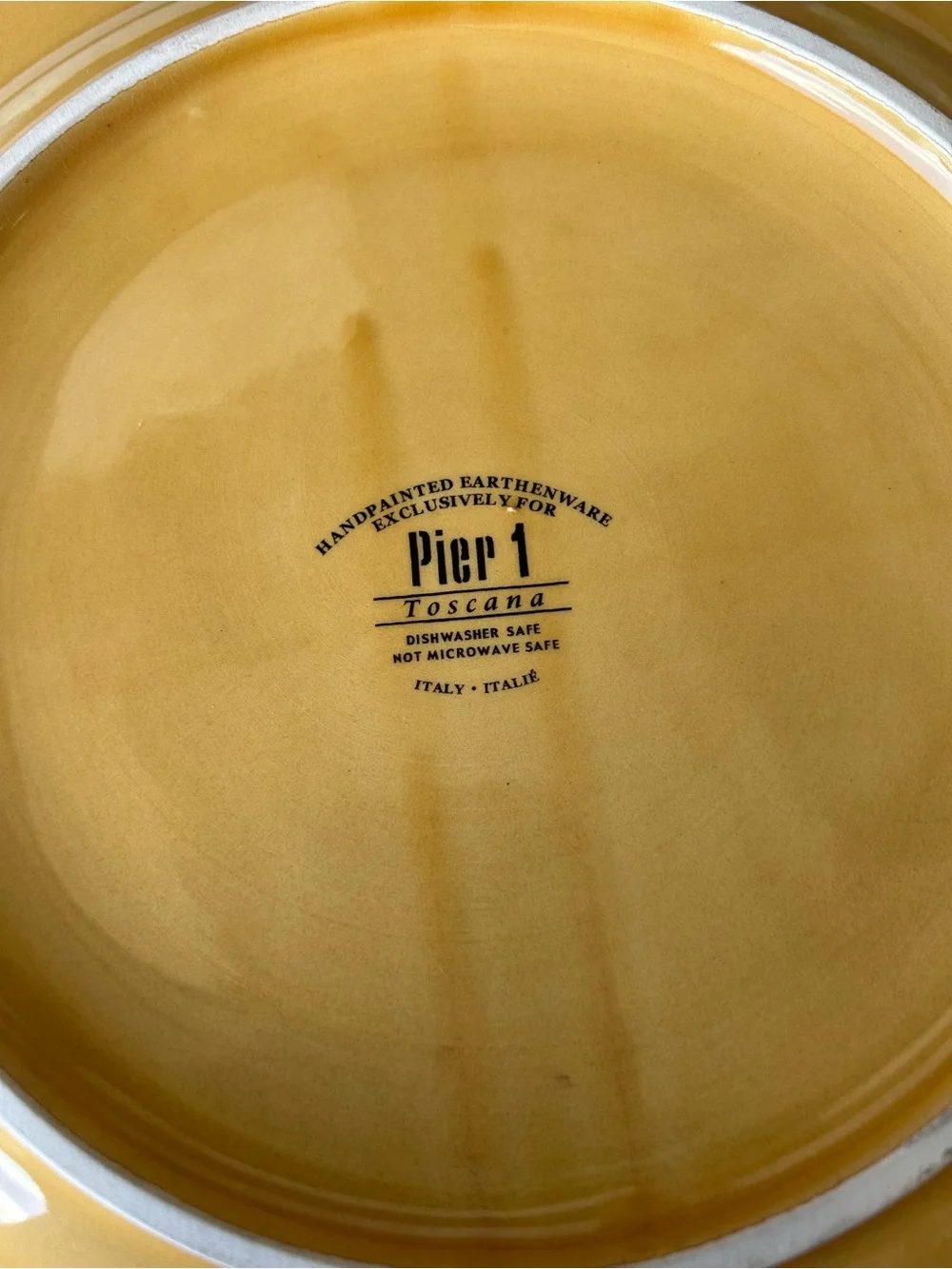 Pier 1 TOSCANA Gold 13.5” Charger Plate / Serving Platter: Made In Italy *Read*